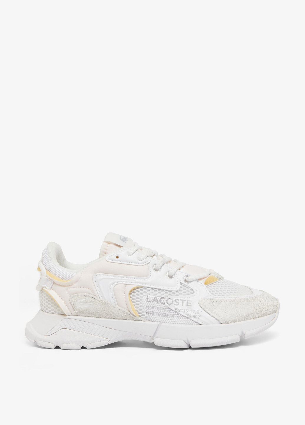 Белые демисезонные кроссовки Lacoste L003 NEO