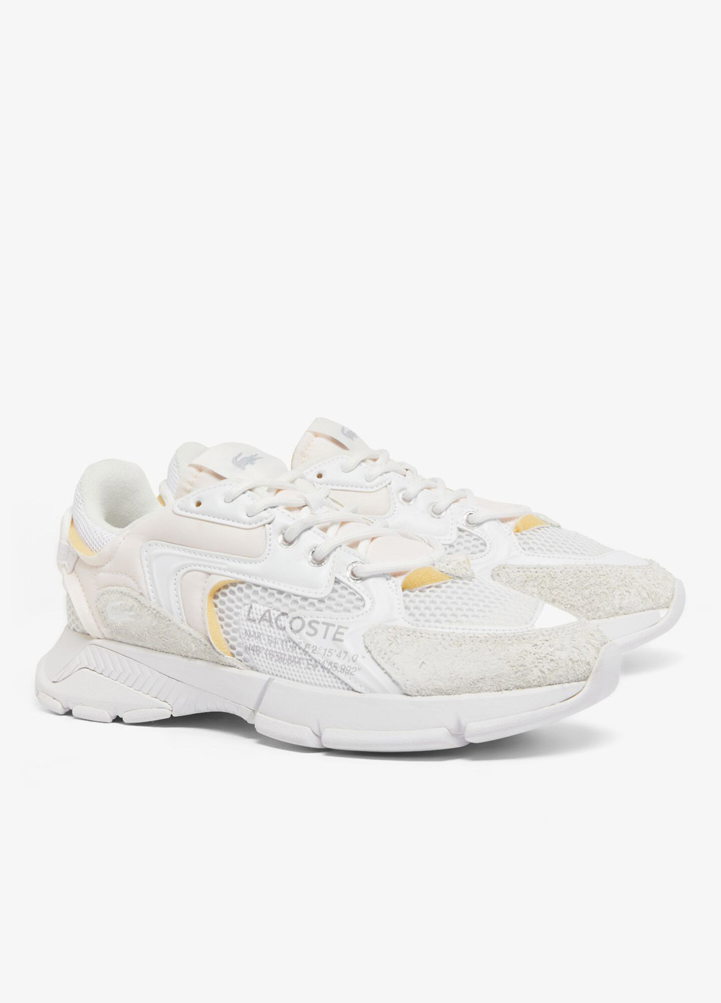 Белые демисезонные кроссовки Lacoste L003 NEO