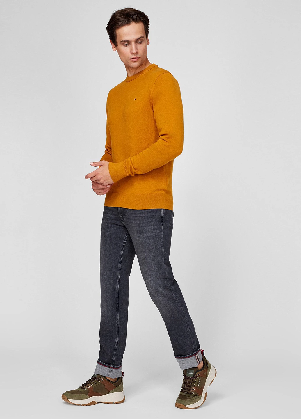 Горчичный зимний джемпер джемпер Tommy Hilfiger