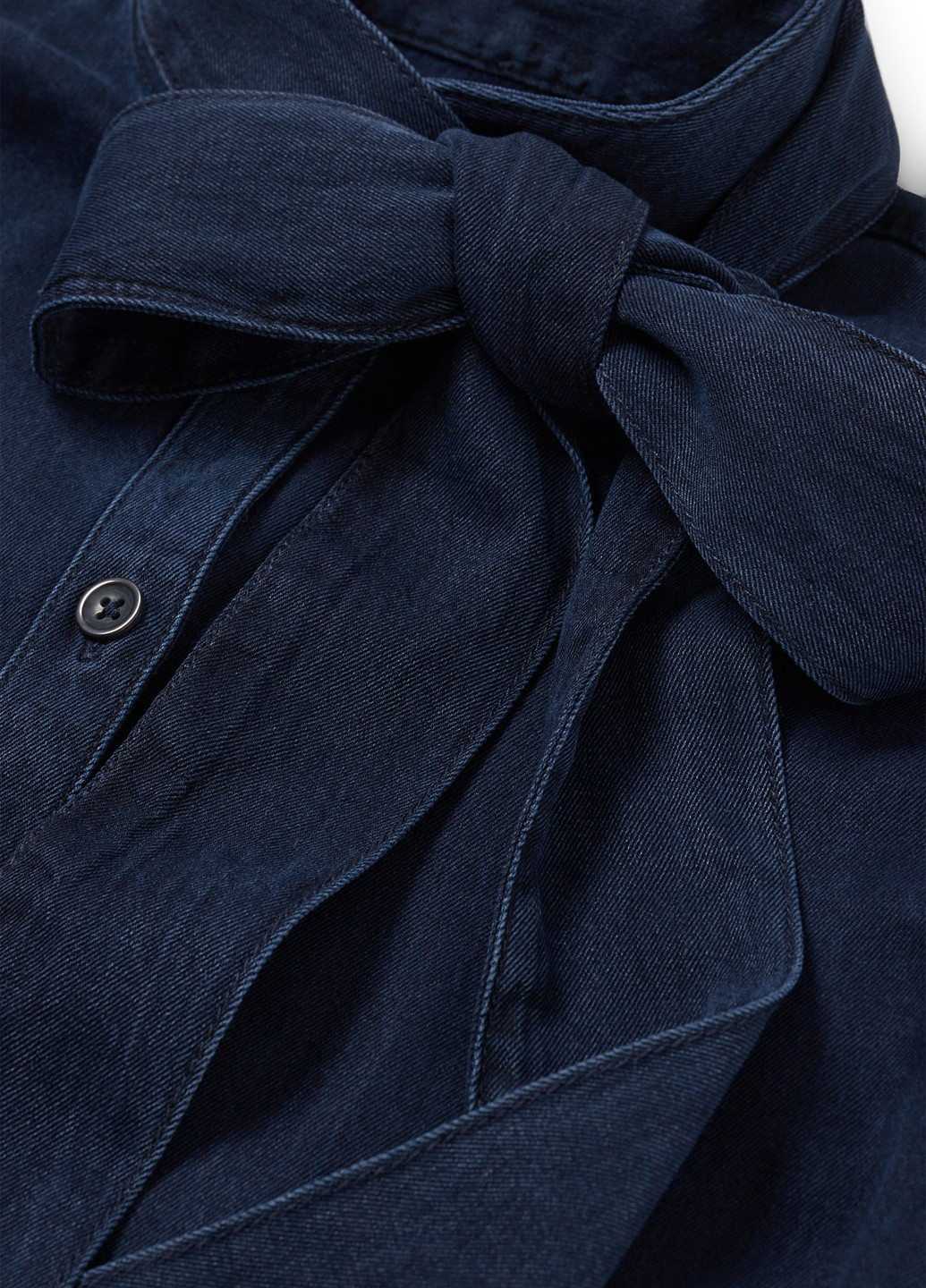 Темно-синяя джинсовая, кэжуал рубашка однотонная C&A