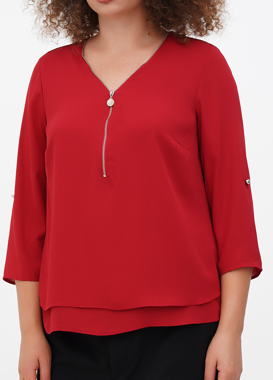 Красная летняя блуза Ambria