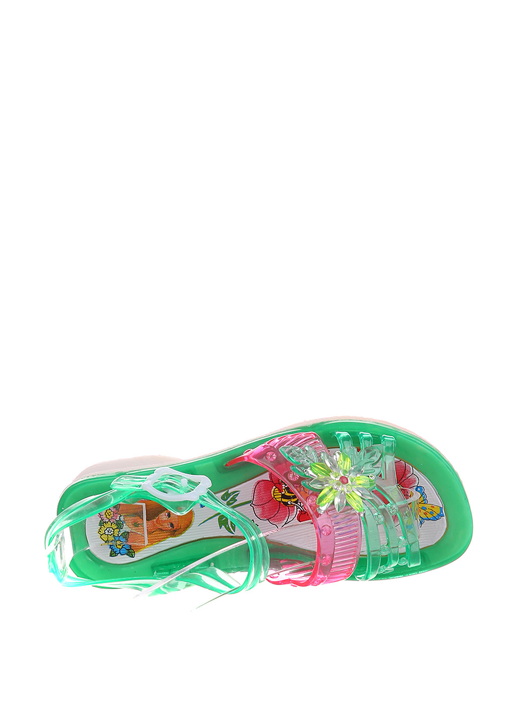 Зеленые кэжуал сандалии No Brand с ремешком