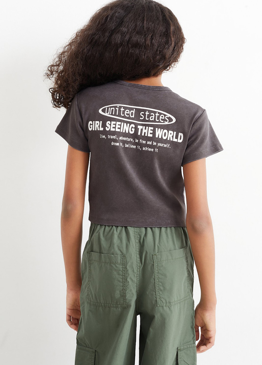 Сіро-коричнева літня футболка C&A