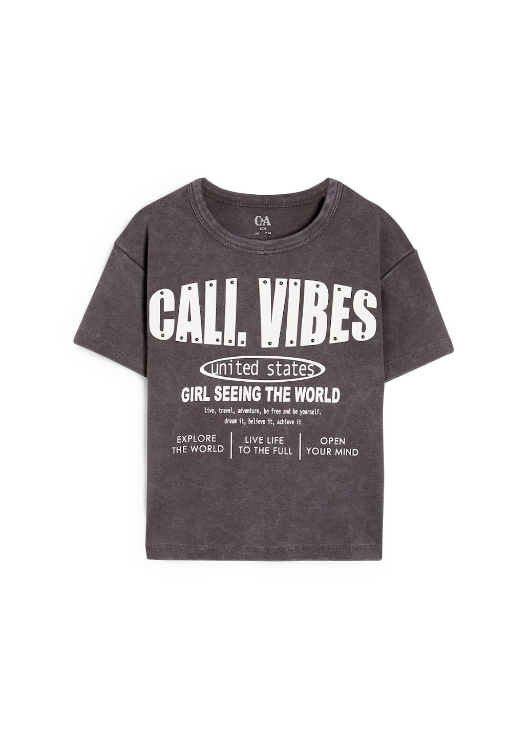 Сіро-коричнева літня футболка C&A