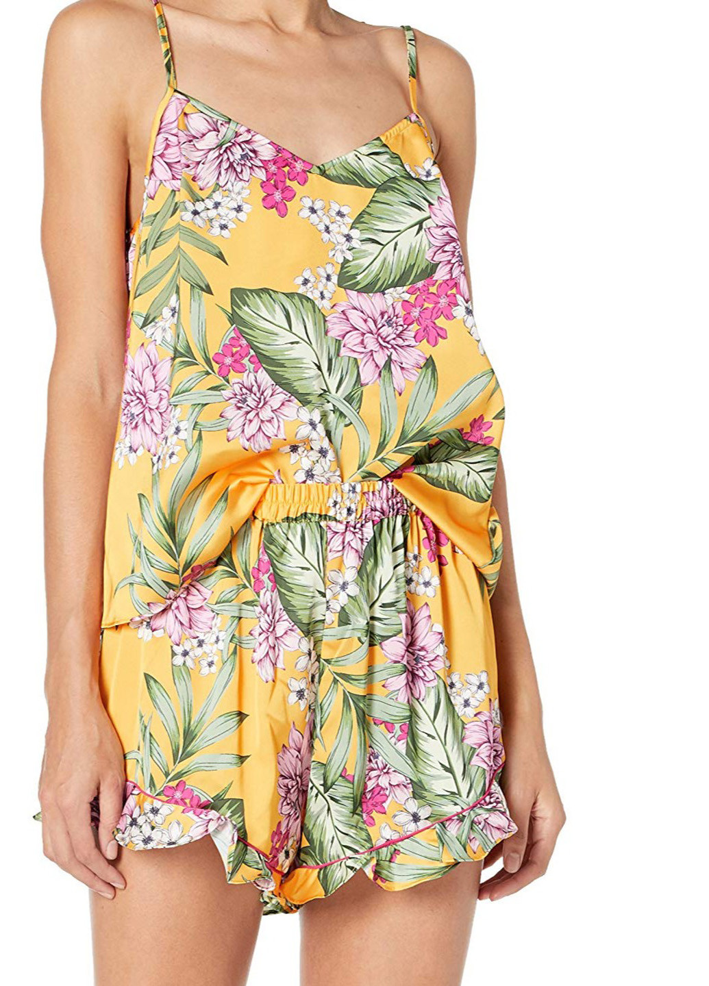 Желтая всесезон пижама (майка, шорты) майка + шорты Guess