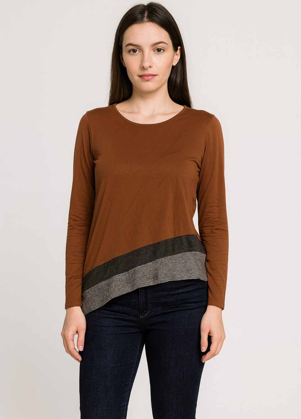 Светло-коричневая блуза Sassofono