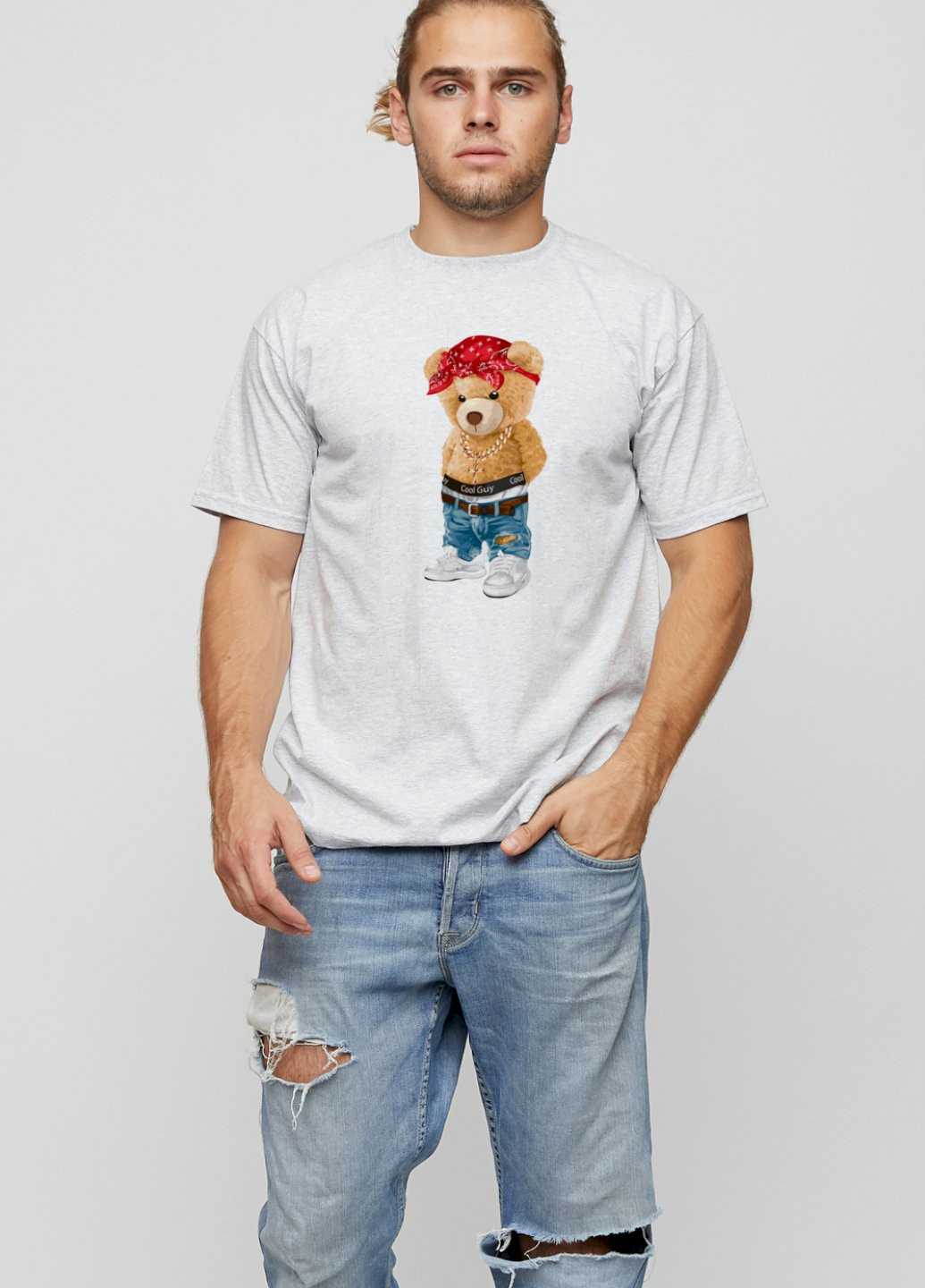 Сіра футболка чоловіча basic YAPPI