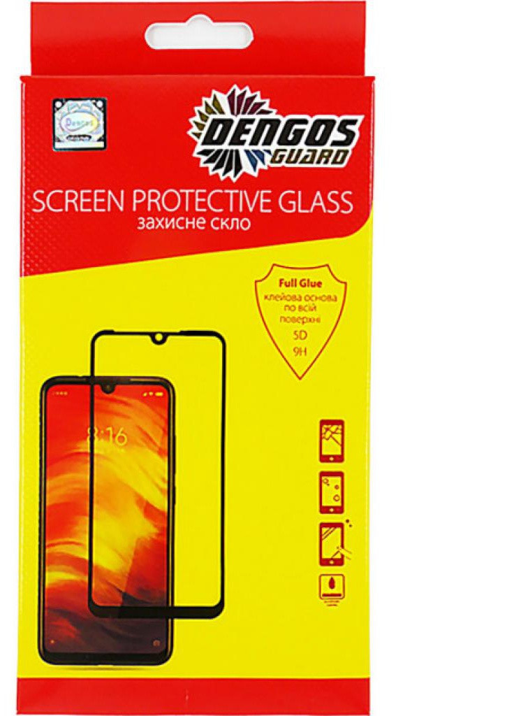 Скло захисне Full Glue для Xiaomi Redmi Note 8 Pro (black) (TGFG-84) DENGOS (203983348)