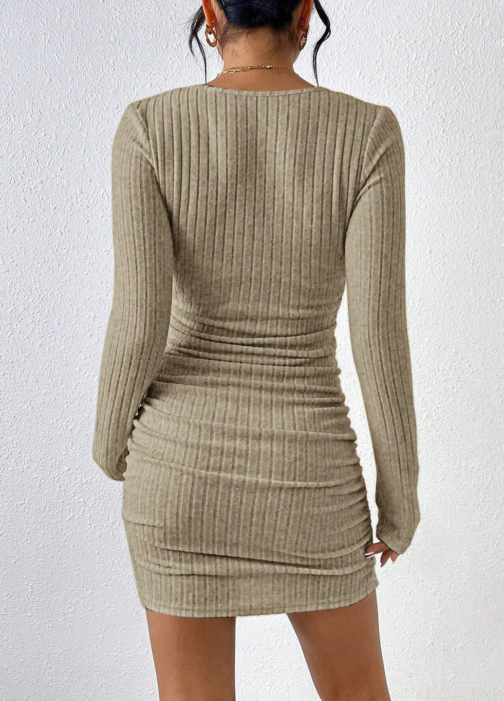 Бежева кежуал сукня силуетна SHEIN меланжева