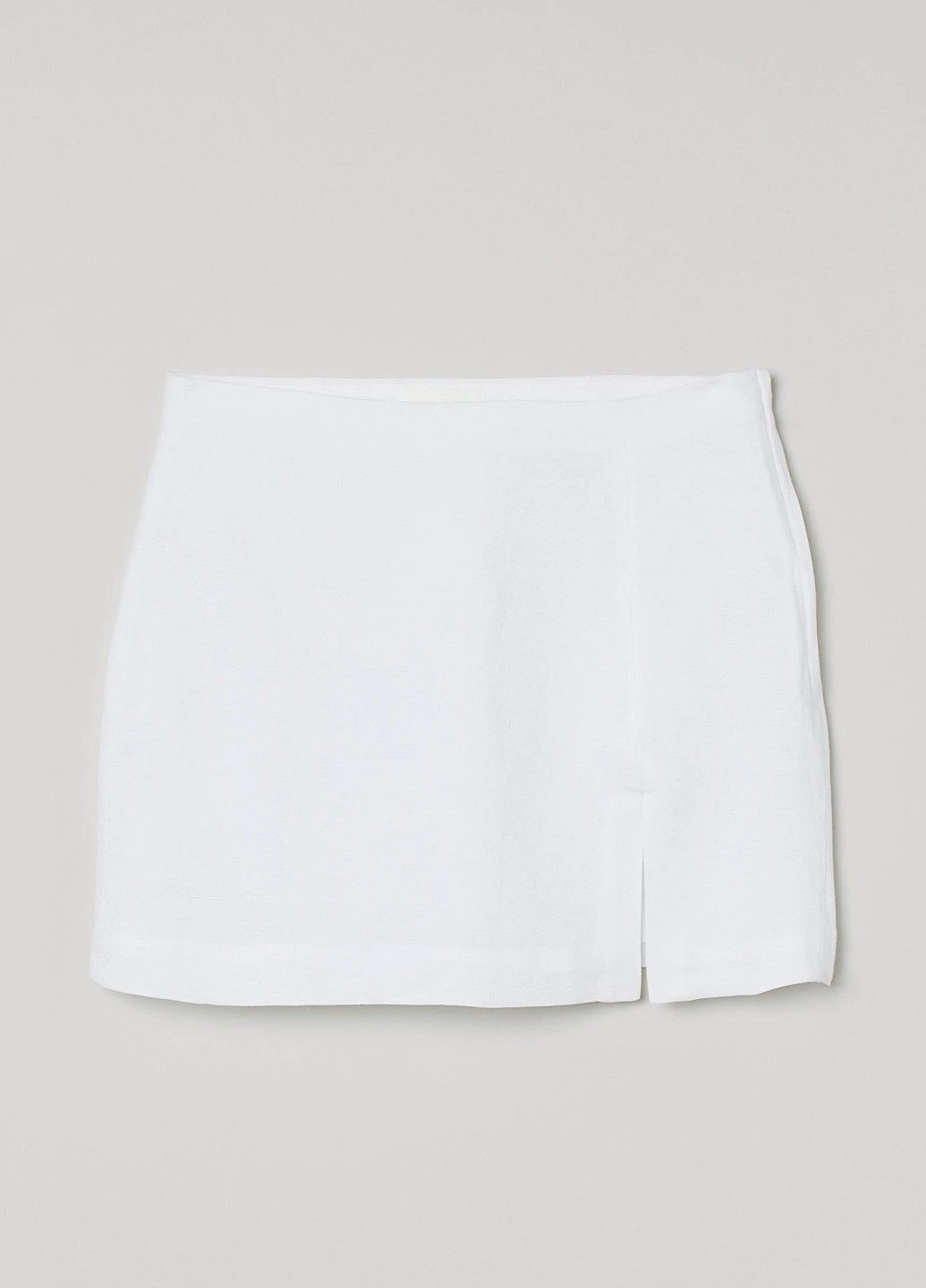 Белая однотонная юбка H&M