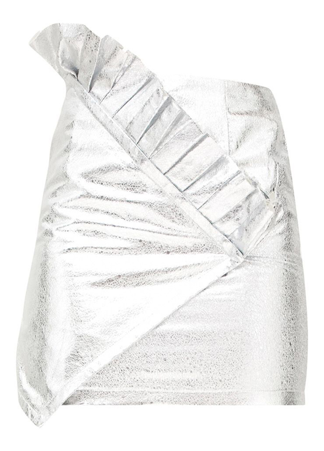 Серебряная кэжуал однотонная юбка PrettyLittleThing карандаш