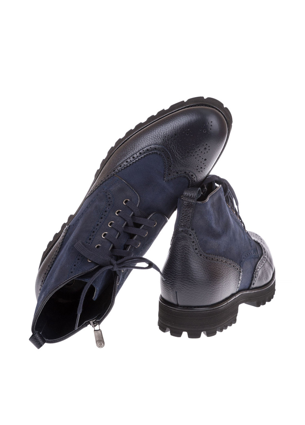 Темно-синие осенние ботинки броги GF.BUTERI