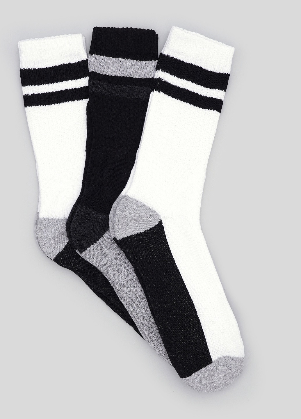 Шкарпетки (3 пари) C&A смужки чорні повсякденні
