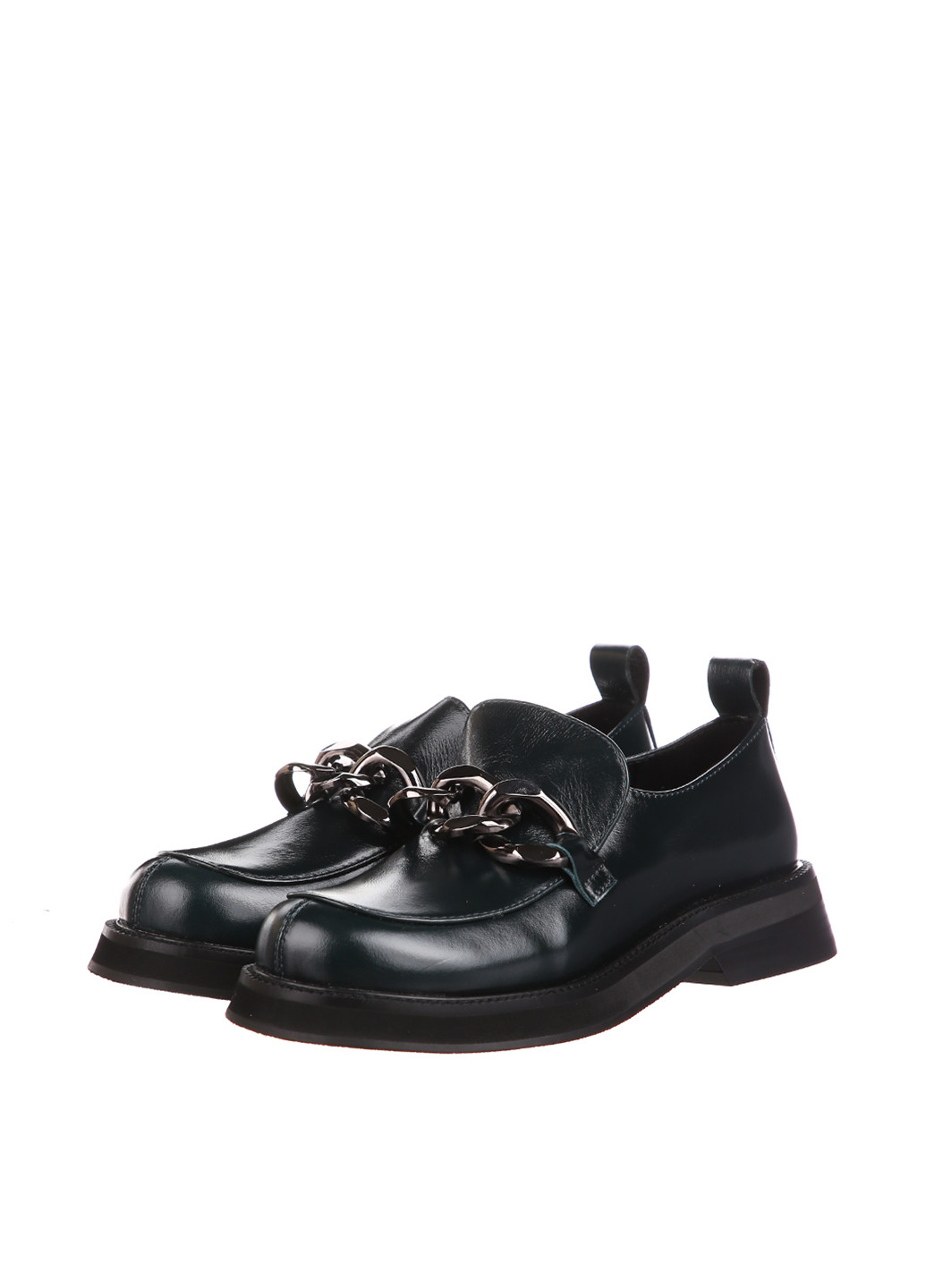 Туфли Blizzarini на низком каблуке с цепочками, лаковые
