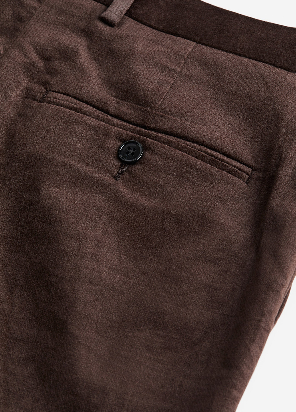 Темно-коричневые кэжуал демисезонные классические, прямые брюки H&M