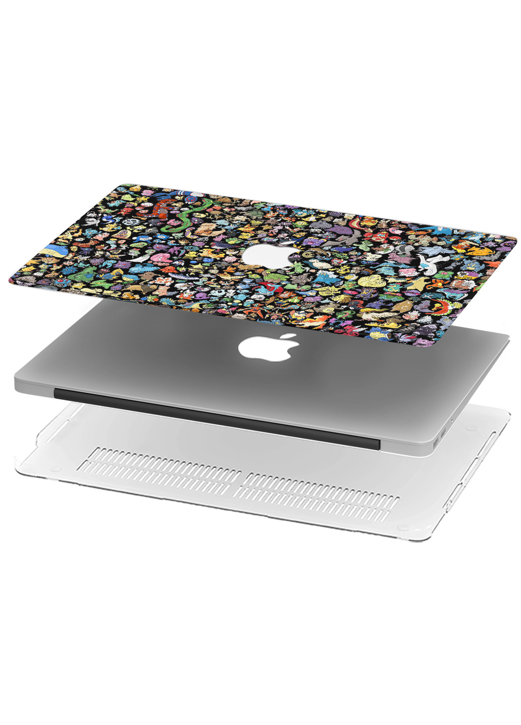 Чехол пластиковый для Apple MacBook Air 13 A1466 / A1369 Покемон Паттерн (Pokemon Pattern) (6351-2462) MobiPrint (218858486)