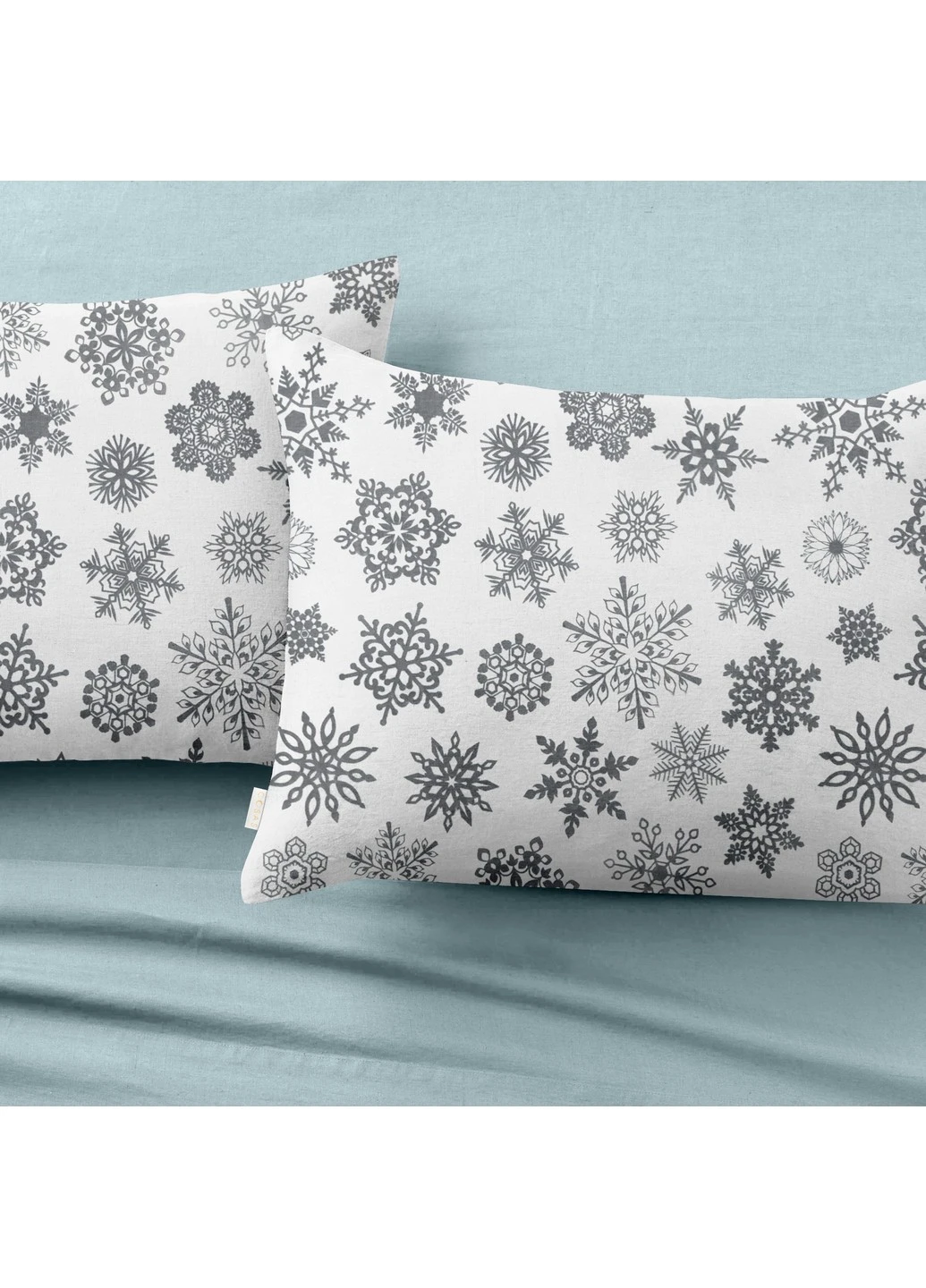 Набір SNOWFLAKES GREY LIGHTBLUE /наволочки 50х70 та простирадла 140х200х20/ Cosas (251229634)