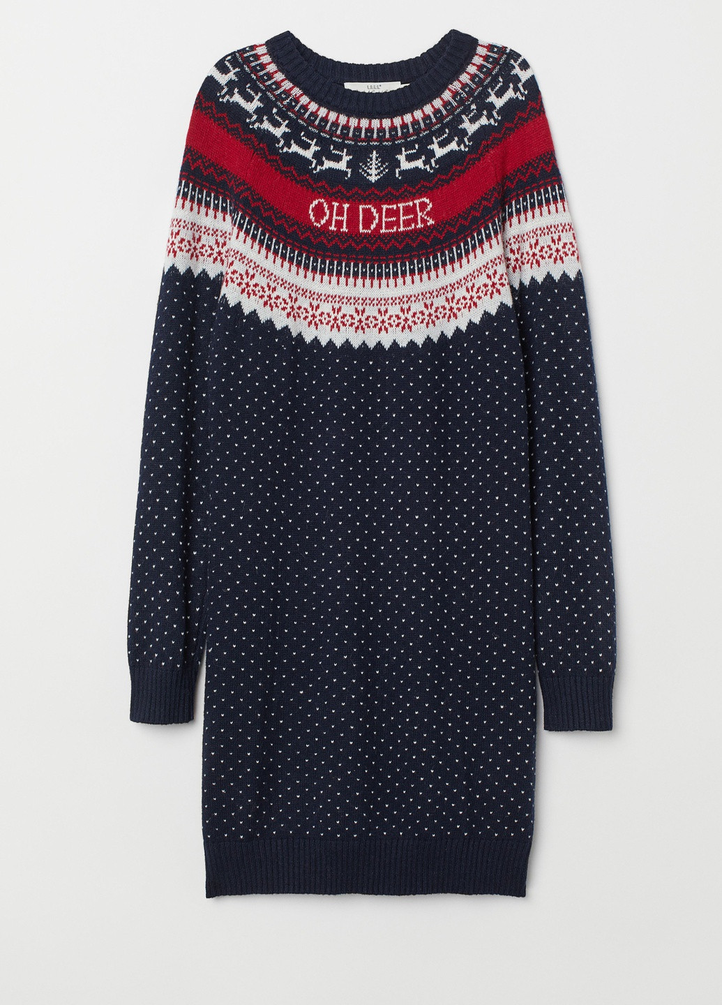 Комбінована повсякденний в'язане плаття H&M з малюнком