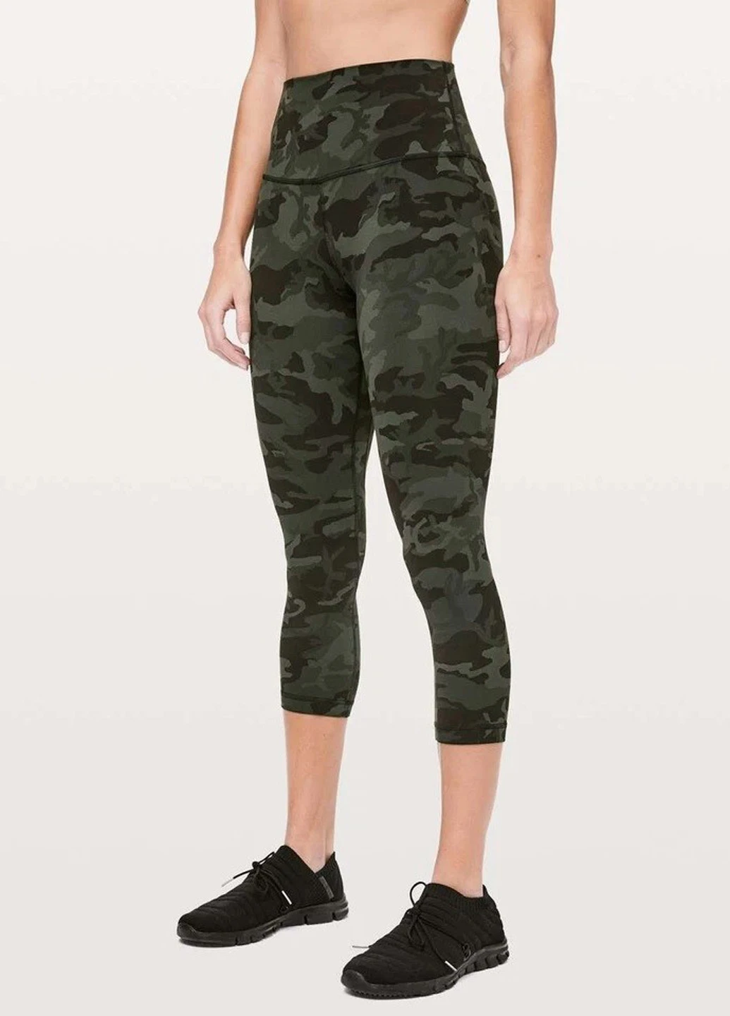 Хаки демисезонные легинсы Lululemon Athletica