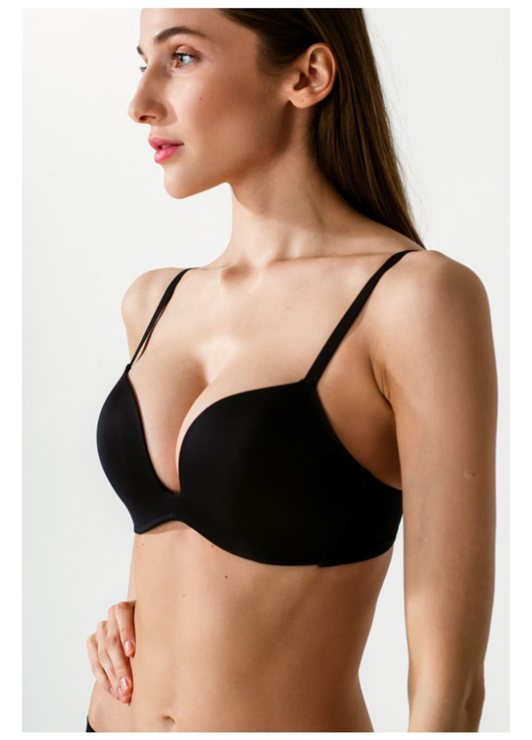 Чорний бюстгальтер c 3х push-up чорний elena l1515a Luna