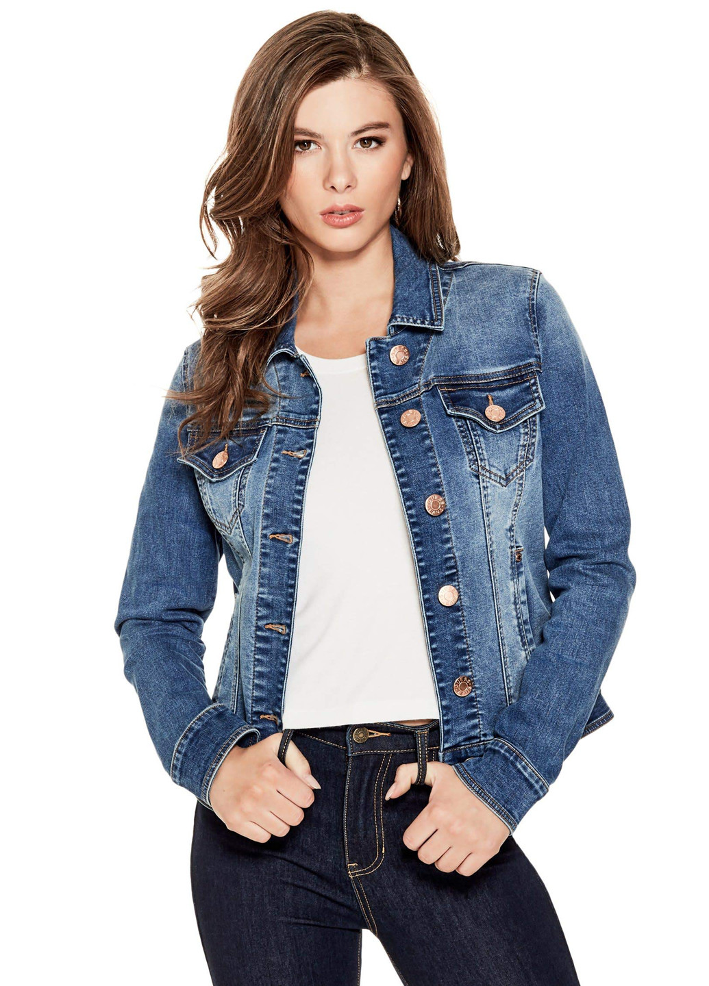 Синяя демисезонная куртка Guess