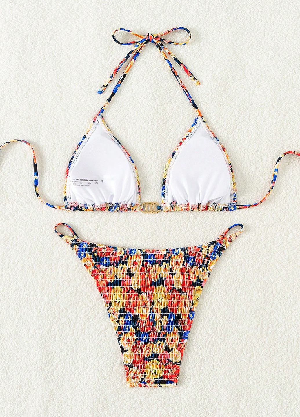 Комбинированный демисезонный купальник (лиф, трусы) бикини, раздельный SHEIN