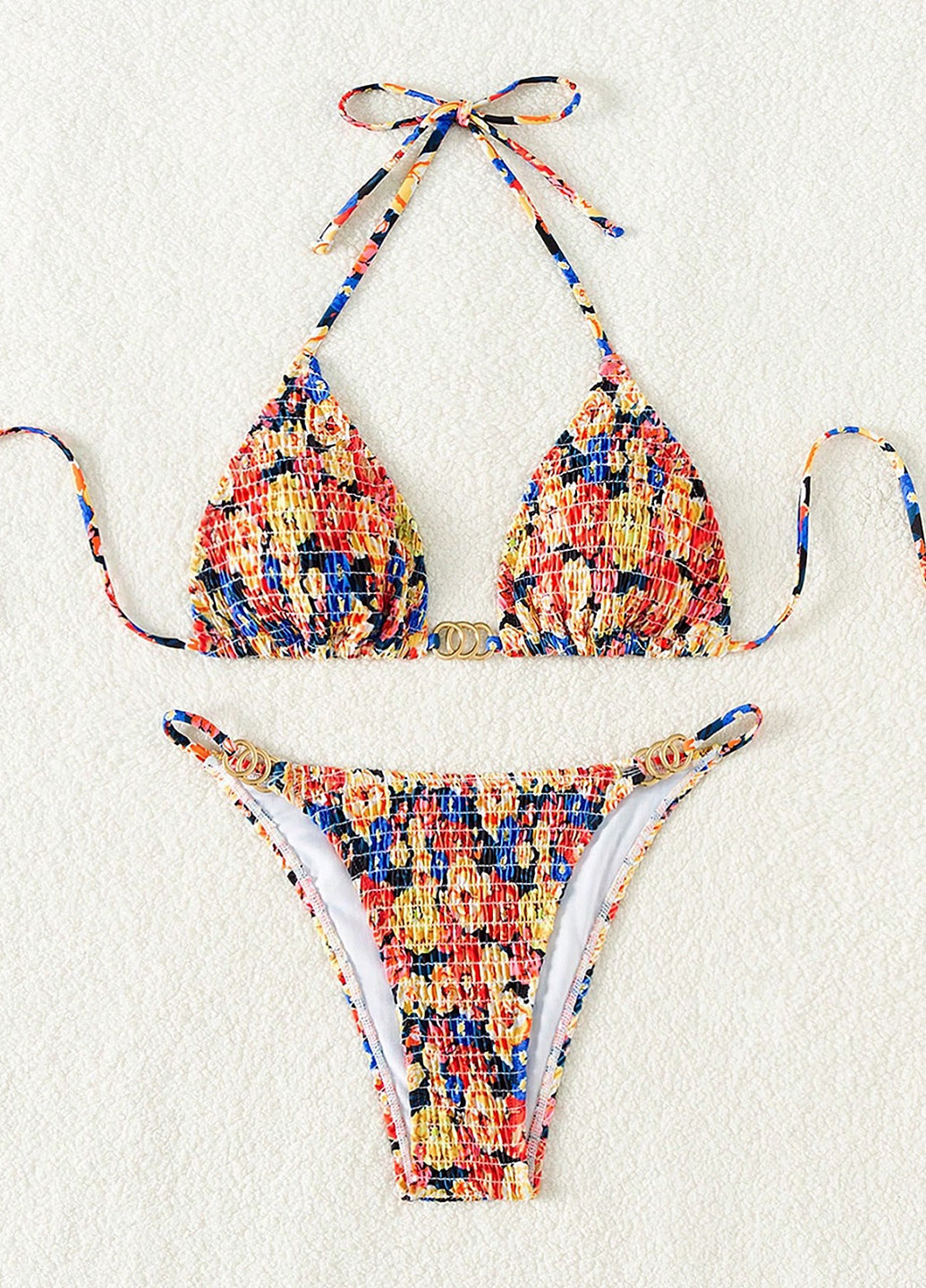 Комбинированный демисезонный купальник (лиф, трусы) бикини, раздельный SHEIN