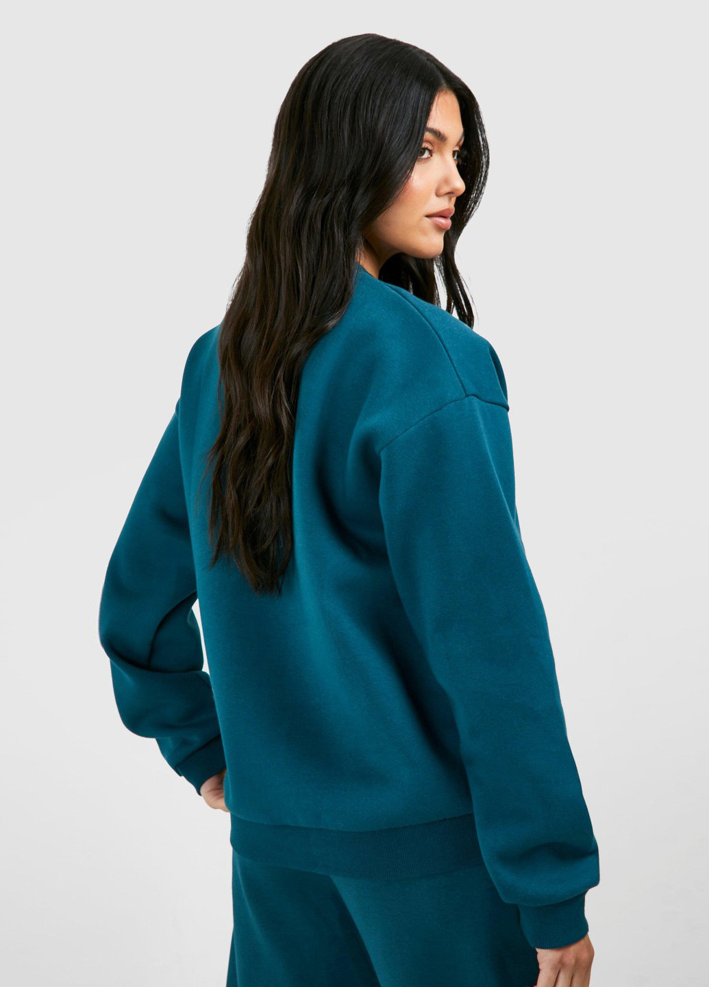 Бирюзовый свитшот для беременных Boohoo однотонный без декора (308024197)