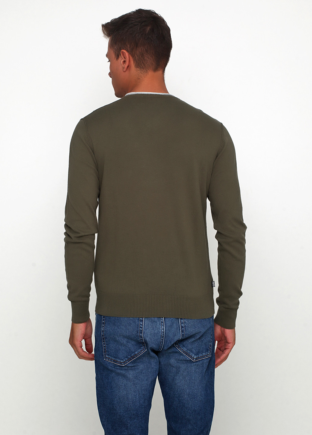 Оливковий (хакі) демісезонний джемпер пуловер Terranova
