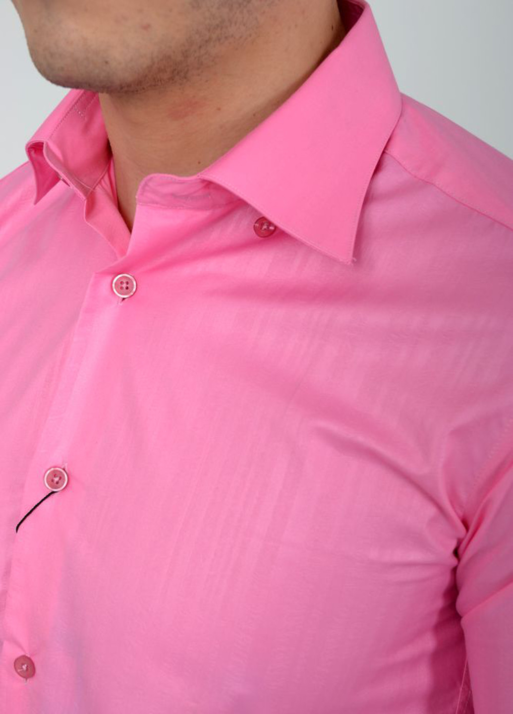 Розовая кэжуал рубашка однотонная Ager с длинным рукавом