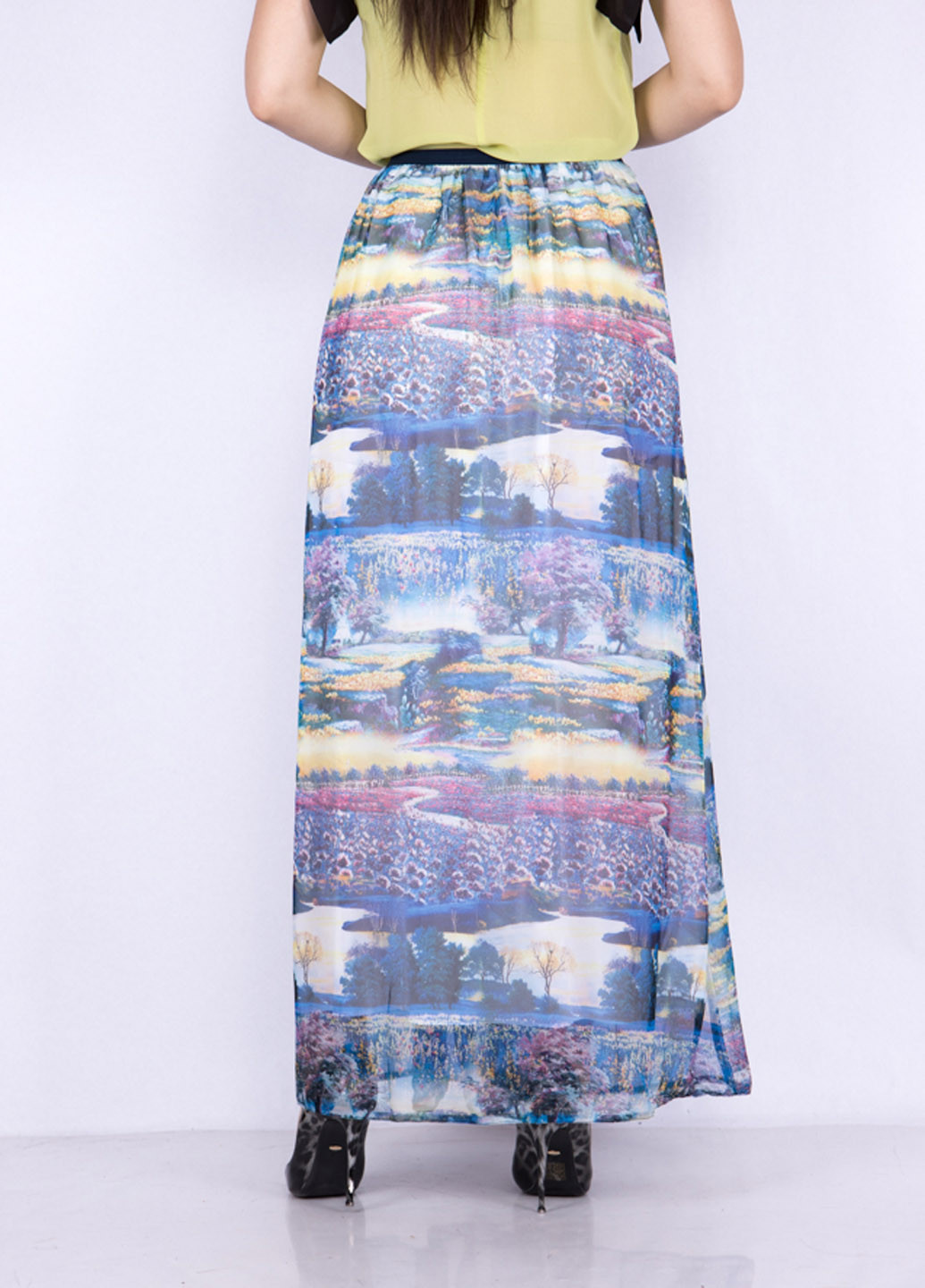 Разноцветная кэжуал с рисунком юбка Time of Style