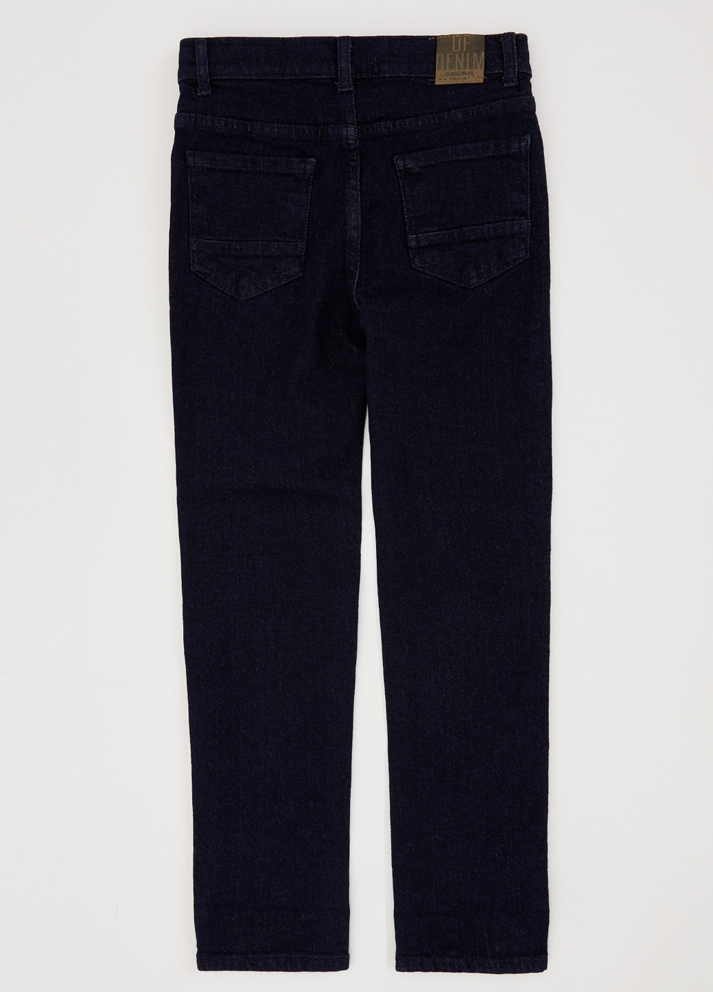 Штани DeFacto прямі темно-сині джинсові бавовна