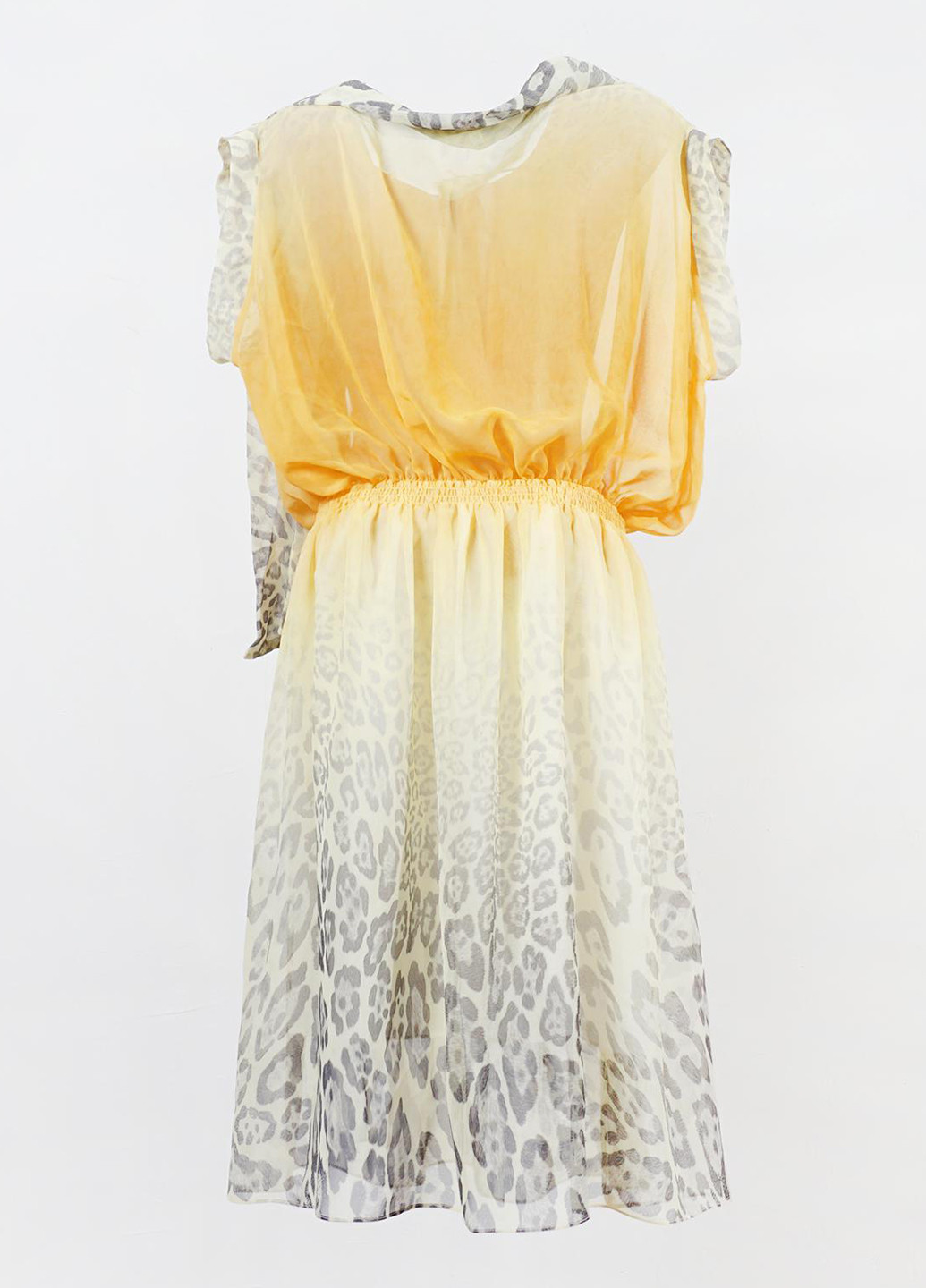 Жовтий кежуал сукня Bellezza з тваринним принтом