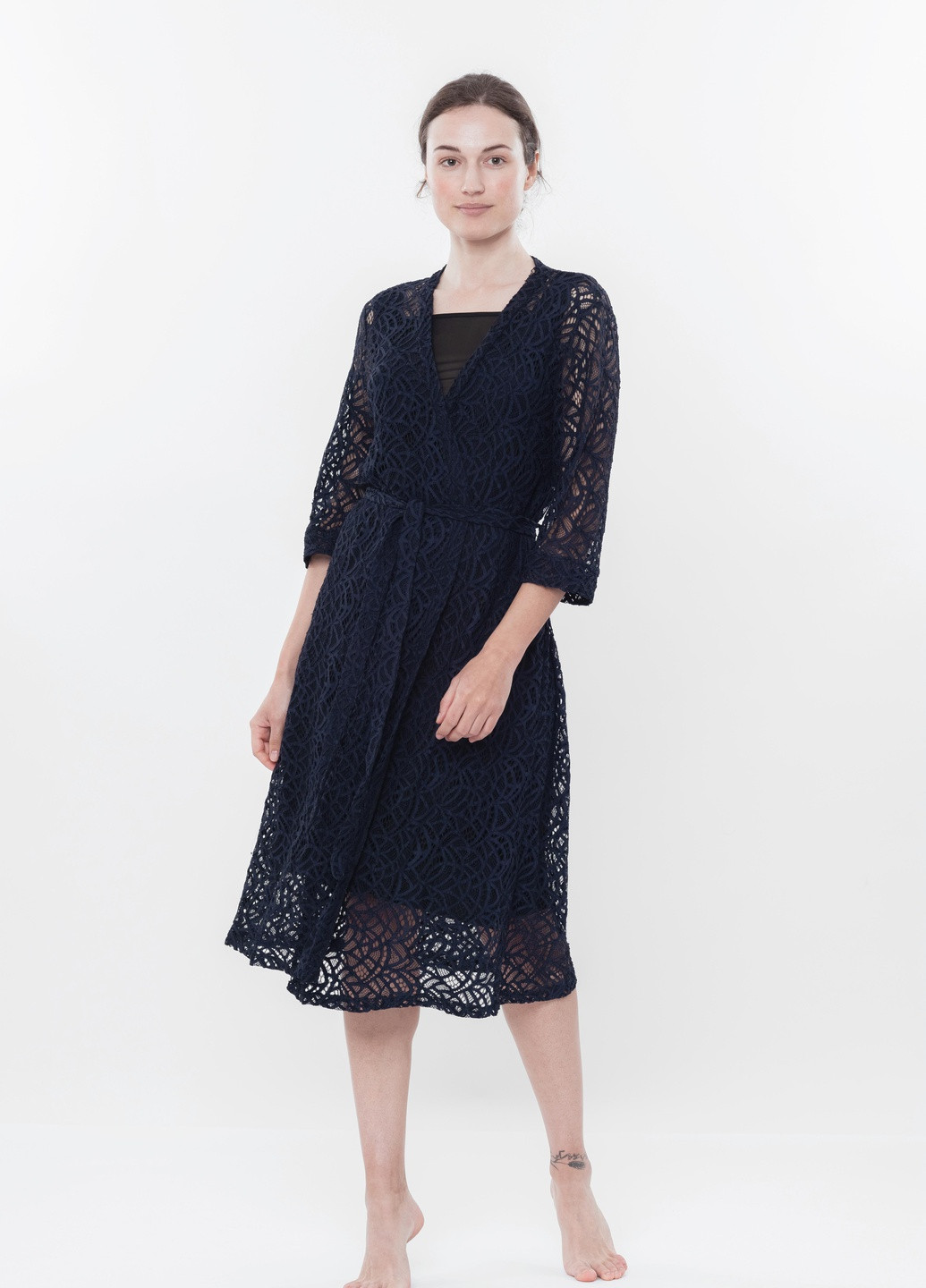 Пенюар жіночий S темно-синий 03140 Effetto (254797290)