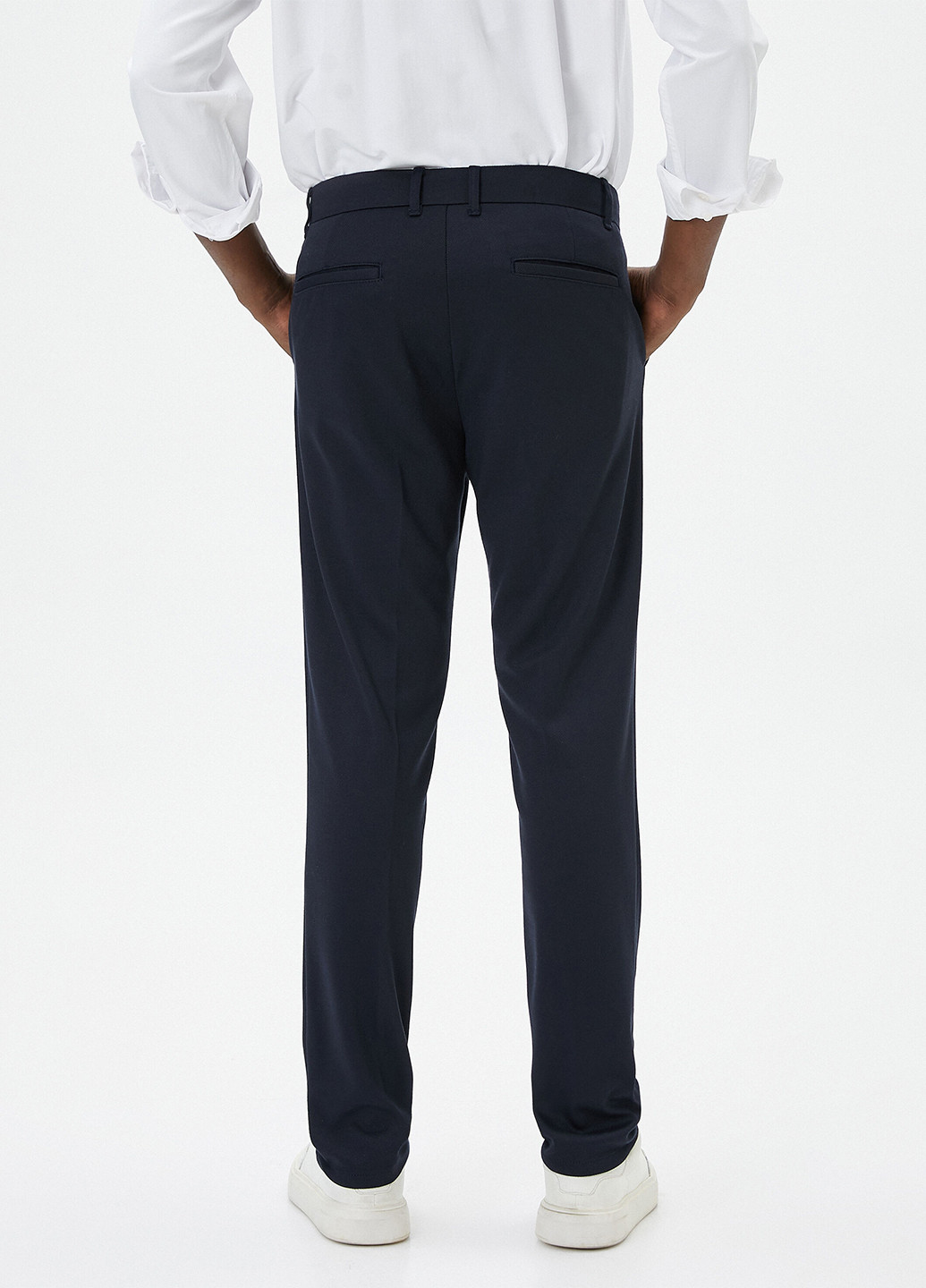 Темно-синие кэжуал демисезонные прямые, классические брюки KOTON