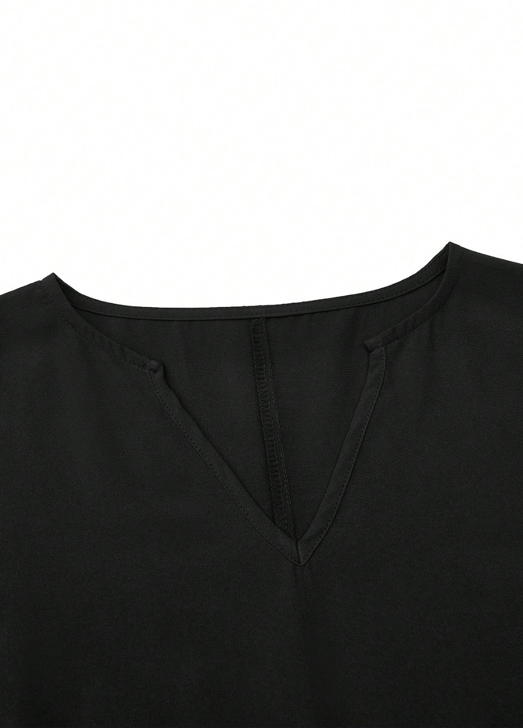 Черное кэжуал платье а-силуэт SHEIN однотонное