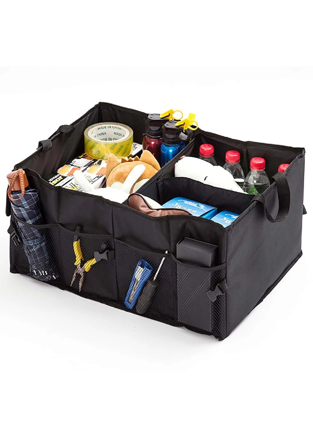 Органайзер великий складаний сумка в багажник в автомобіль для продуктів 54х38,5х25 см (473613-Prob) Чорний Unbranded (255621715)