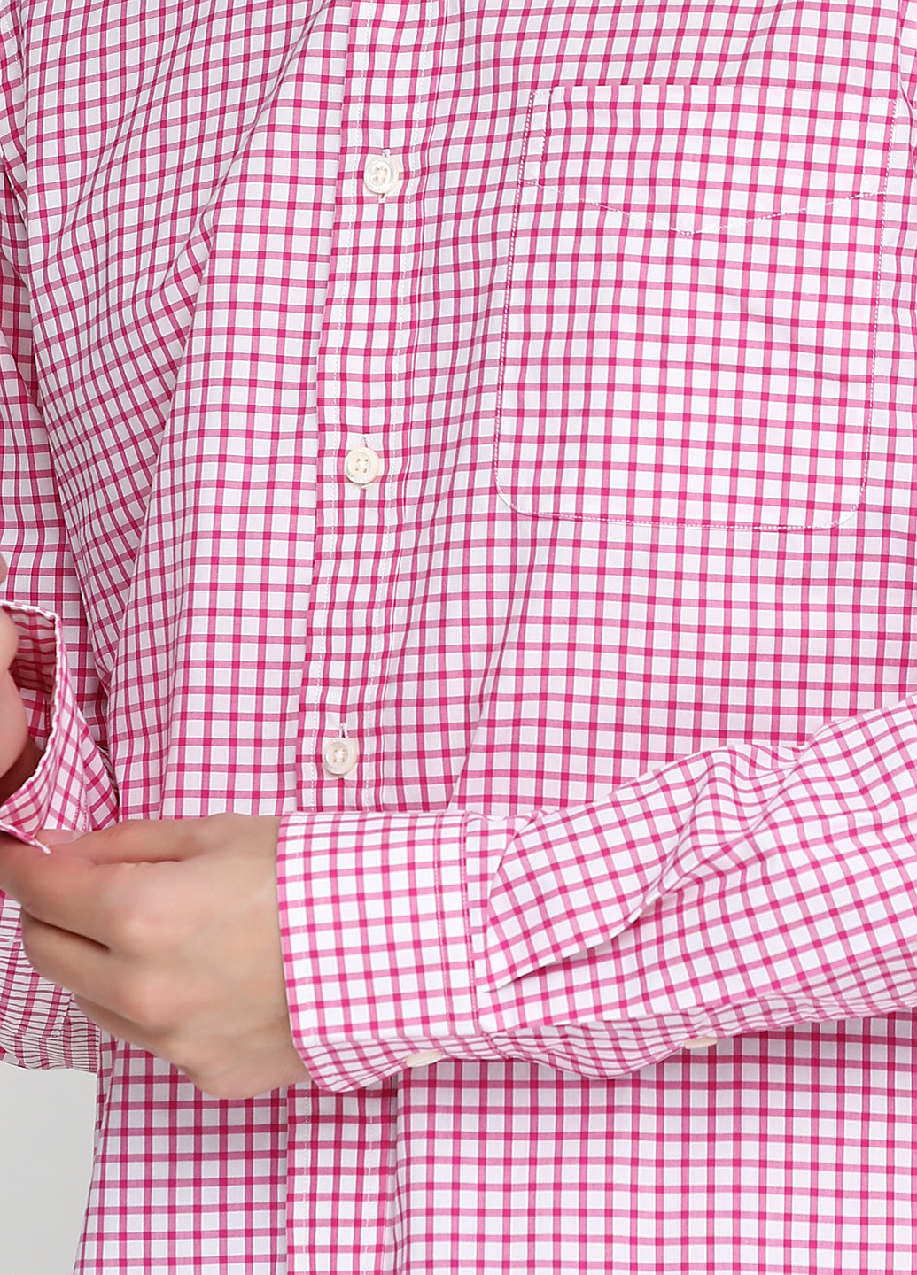Малиновая кэжуал рубашка в клетку Ralph Lauren с длинным рукавом