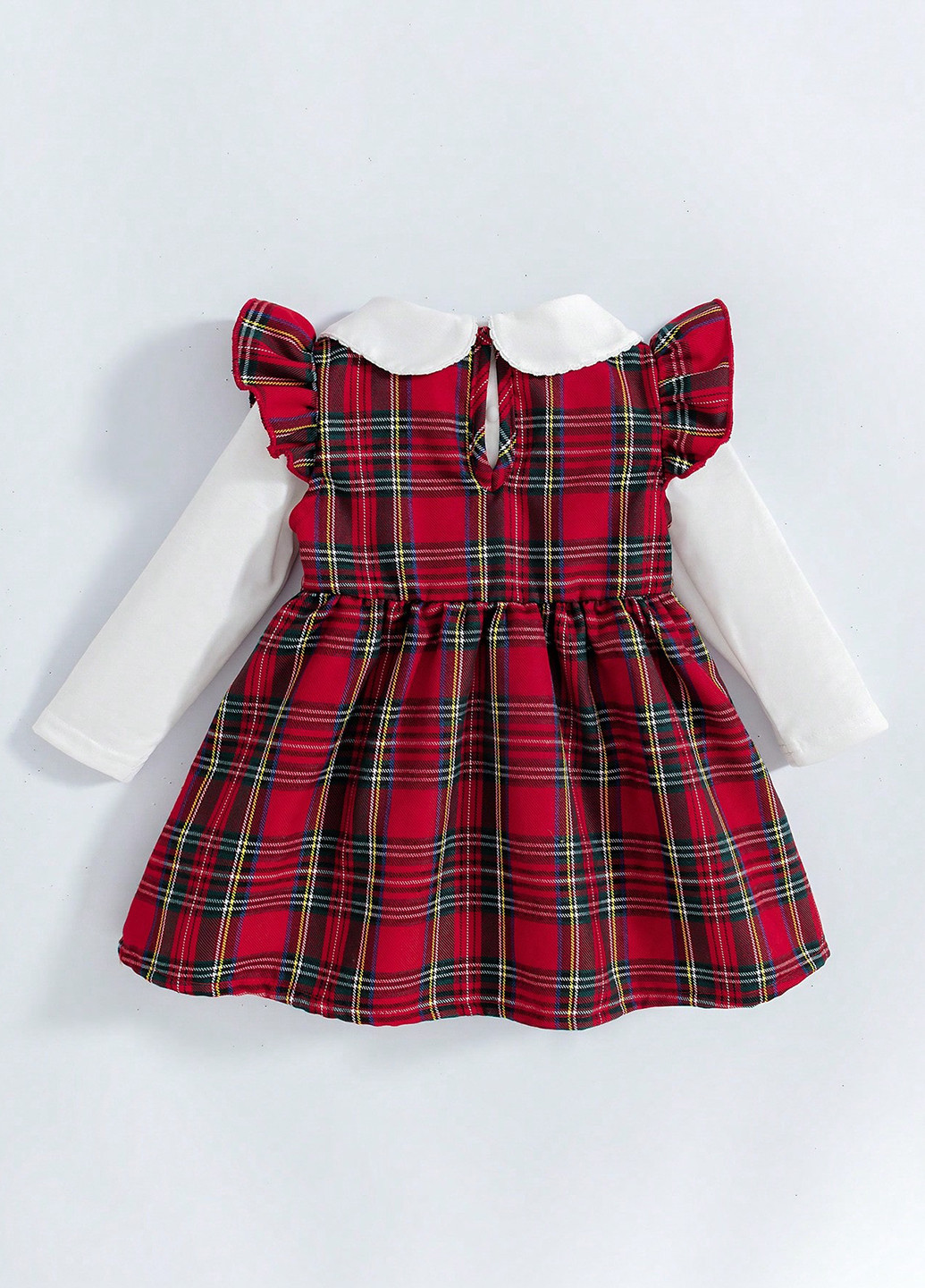 Комбинированный демисезонный комплект (блуза, платье) SHEIN