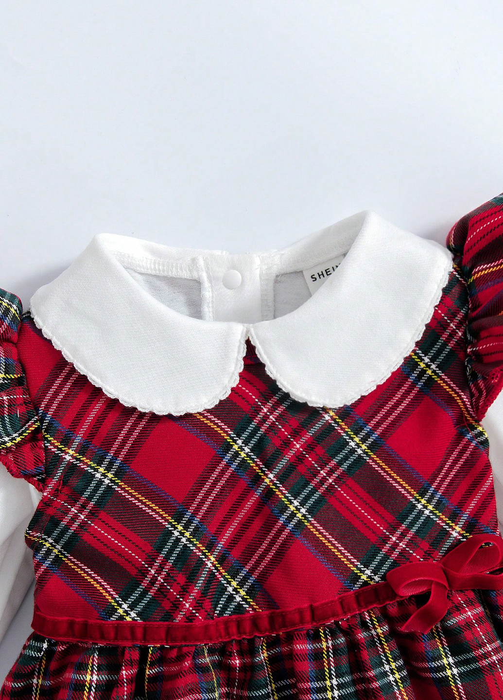 Комбинированный демисезонный комплект (блуза, платье) SHEIN