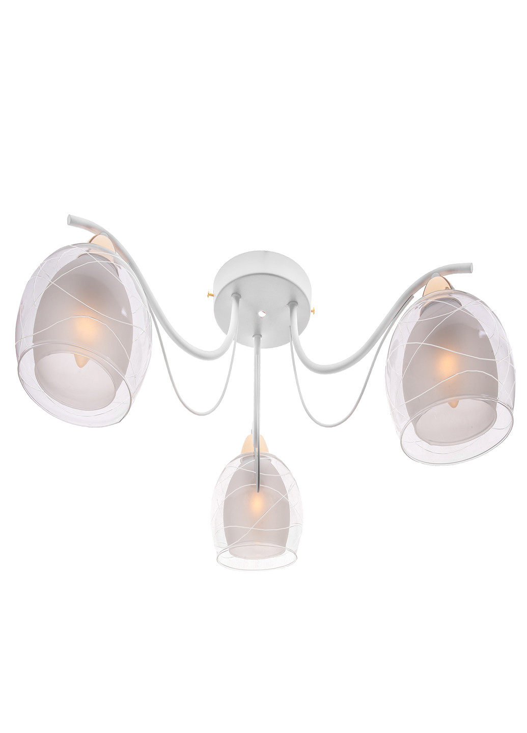 Люстра потолочная на 3 плафона LK-629S/3 E27 WT+FG Brille (220133497)