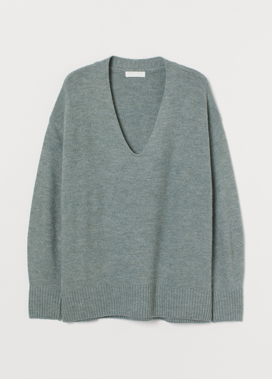 Серо-зеленый зимний пуловер пуловер H&M