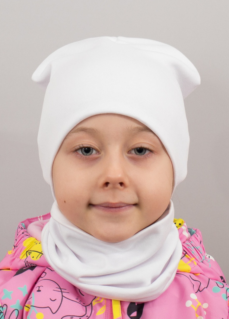 Дитяча шапка з хомутом КАНТА розмір 48-52 білий (OC-570) Канта (222439516)