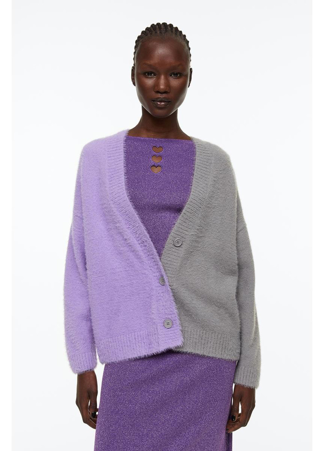 Разноцветный зимний кардиган H&M