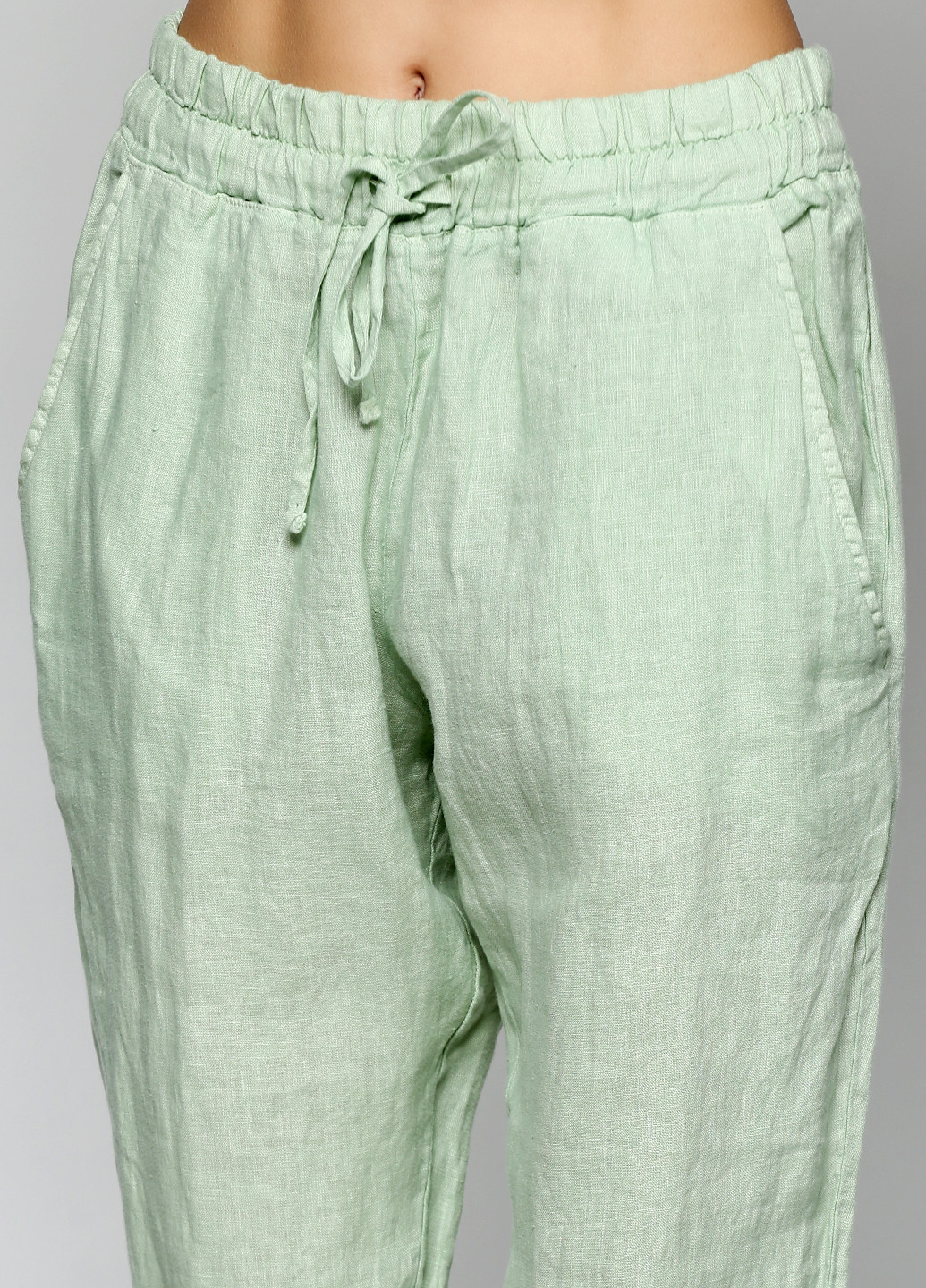 Бледно-зеленые кэжуал летние прямые брюки Rifle