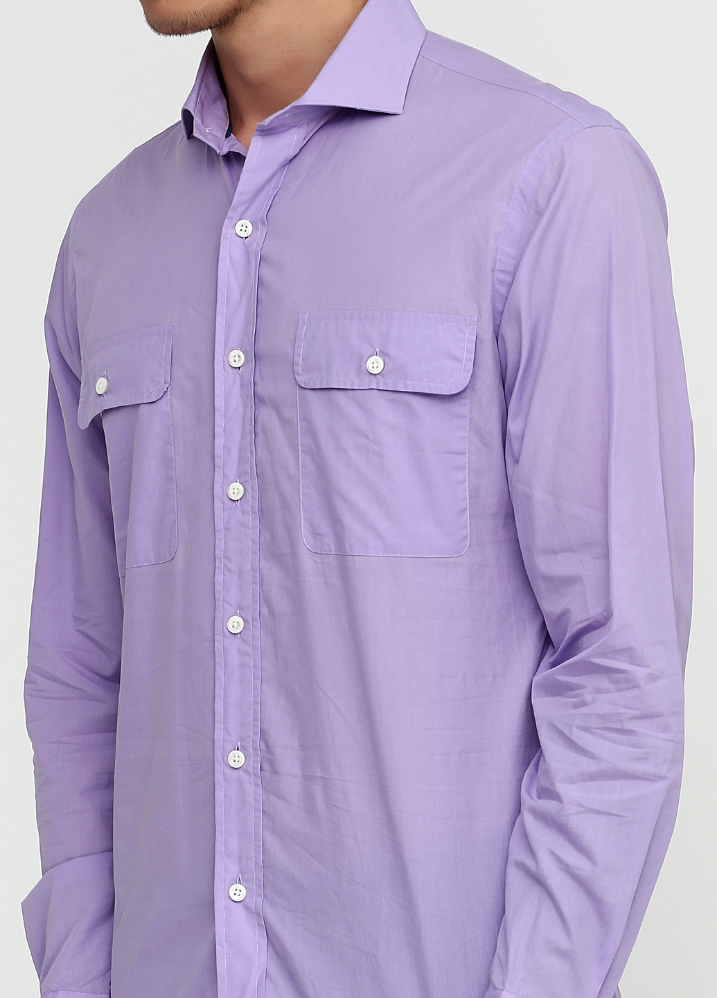 Фиолетовая рубашка однотонная Ralph Lauren