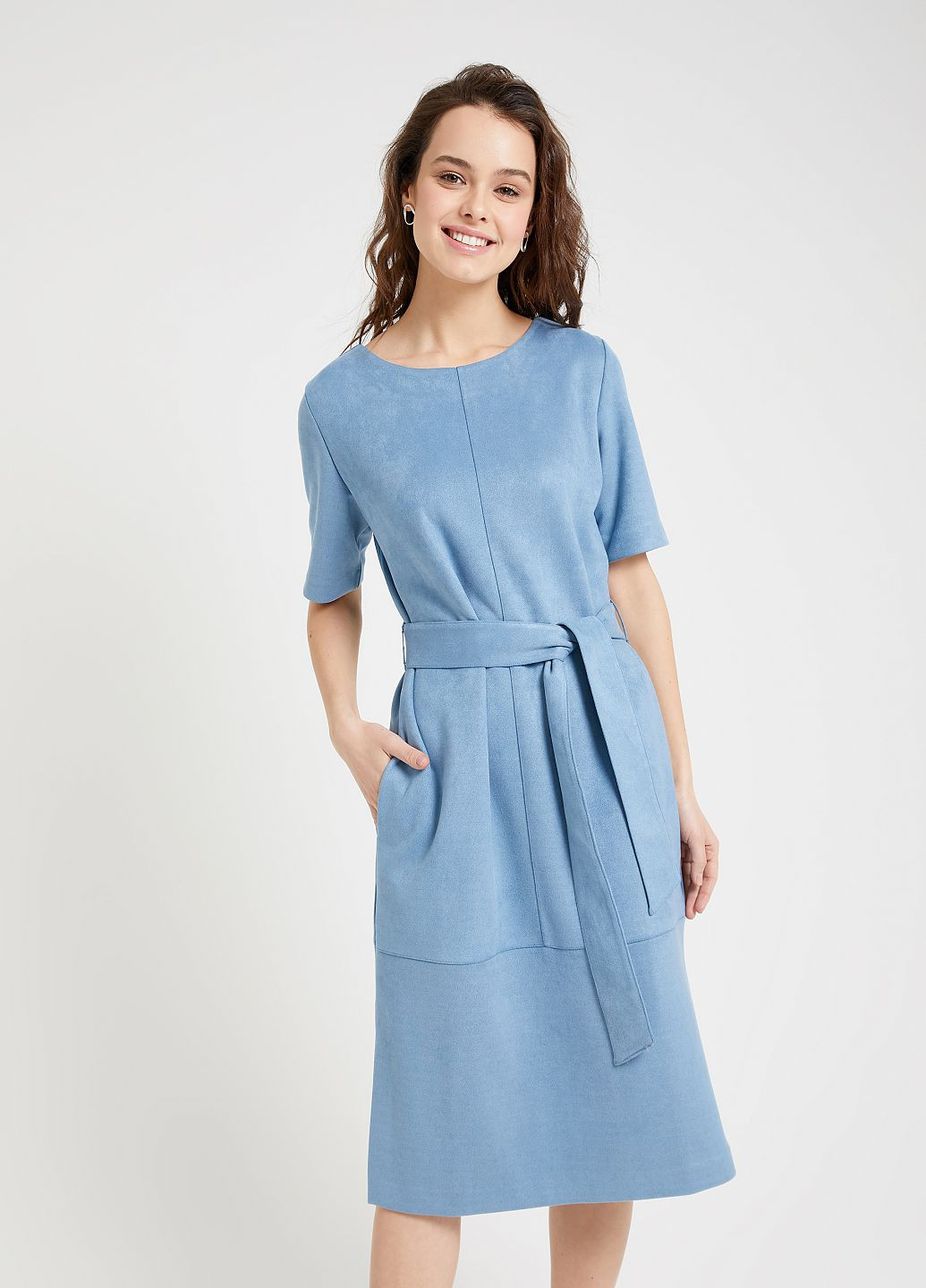 Светло-синее кэжуал платье SELA