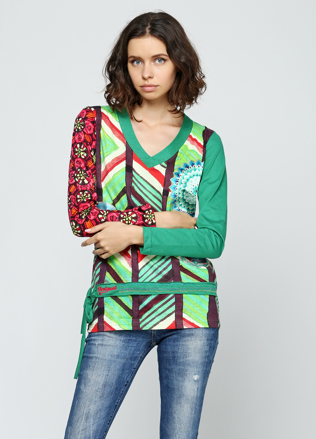 Зеленый демисезонный пуловер пуловер Desigual