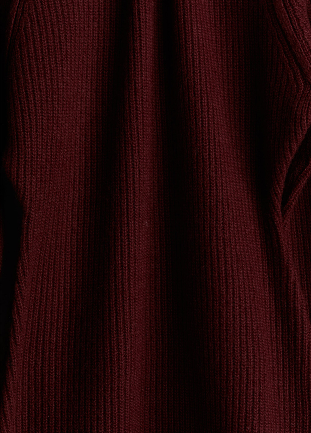 Бордовое кэжуал платье платье-свитер H&M однотонное