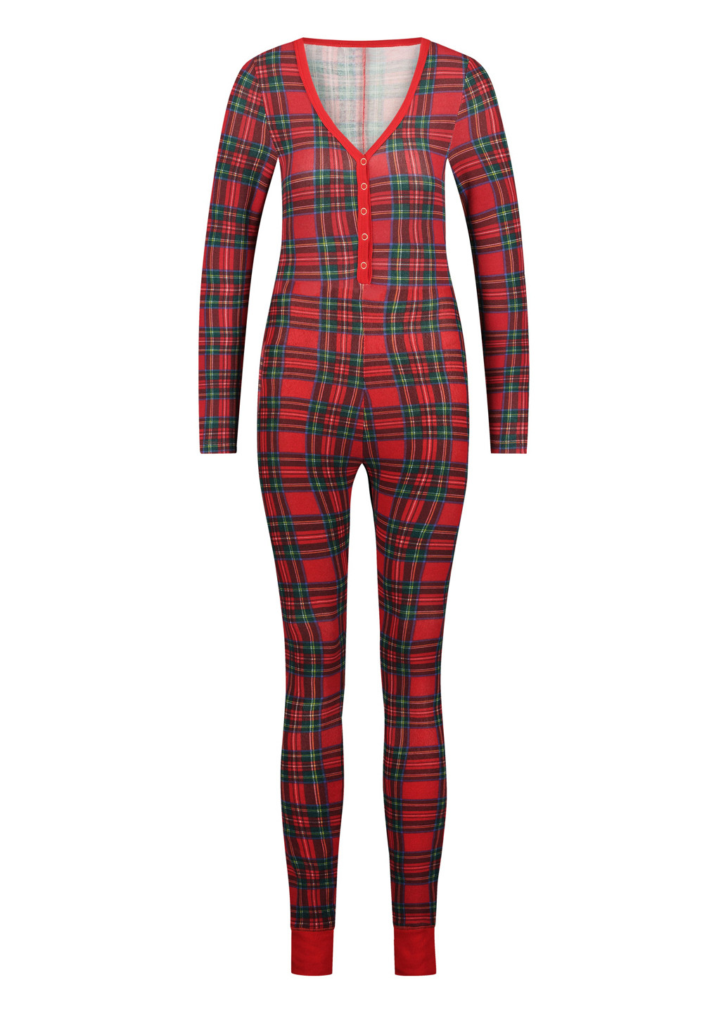 Комбинезон Hunkemoller клетка красный домашний полиэстер